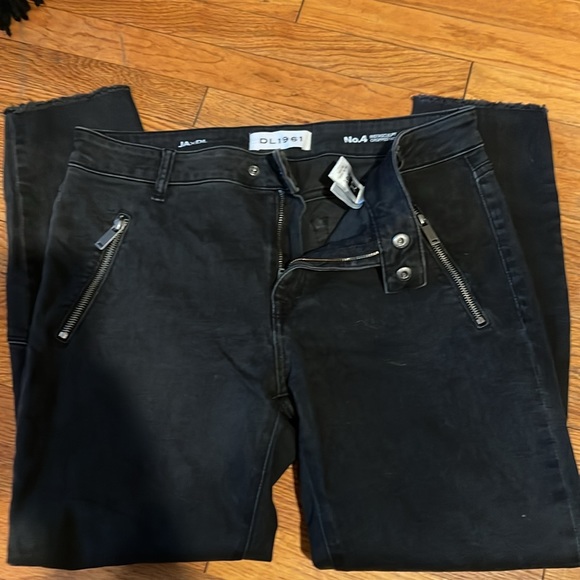 DL1961 x Jessica Alba Instasculpt Cropped Moto Skinny Jeans No.4 Mirage - Picture 4 of 4